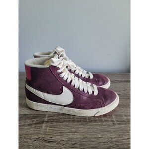 NIKE BLAZER MID TRAINERS SIZE 7.5 Y LEATHER HIGH TOP GYM 518171-611
